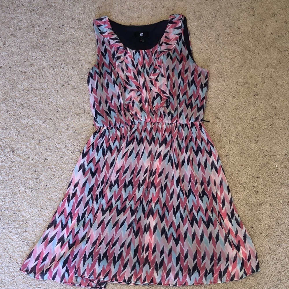 IZ Beyer pink blue dress size medium